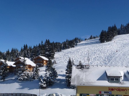 Blick auf Hipfltiefschneepiste